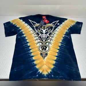 NWT! Vintage NFL Liquid Blue St. Louis Rams LA Tie Dye AOP T Shirt Men's XL NOS